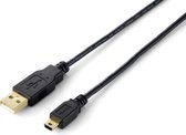 Equip 128225 USB-kabel 3 m USB 2.0 USB A Mini-USB B Zwart