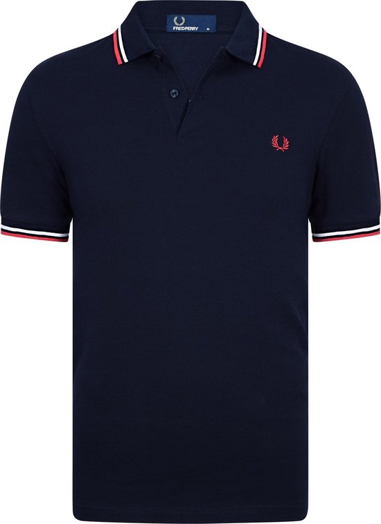 Fred Perry M3600 Shirt Polo Navy White Red