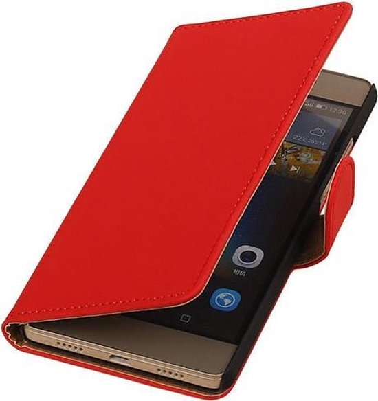 Huawei P8 Lite Effen Booktype Wallet Hoesje Rood bol.com