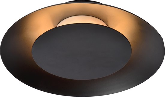 Lucide FOSKAL - Plafonnière - Ø 21,5 cm - LED - 1x6W 2700K - Zwart