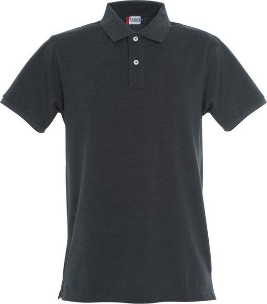 Clique Premium heren polo antraciet