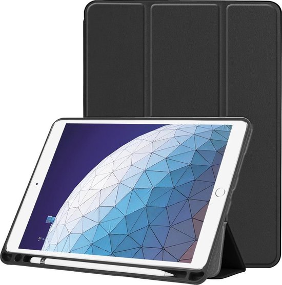 Cazy Geschikt voor Apple iPad Air (2019) hoes - Smart Tri-Fold Book Case -  Zwart | bol.com