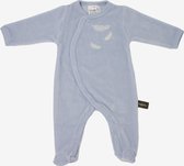 Beige Baby bio-katoenen pyjama met witte verenpatronen - 6 maanden