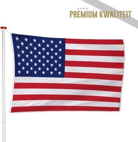 Amerikaanse Vlag Amerika - USA Vlag 150x225cm - Kwaliteitsvlag - Geschikt voor buiten