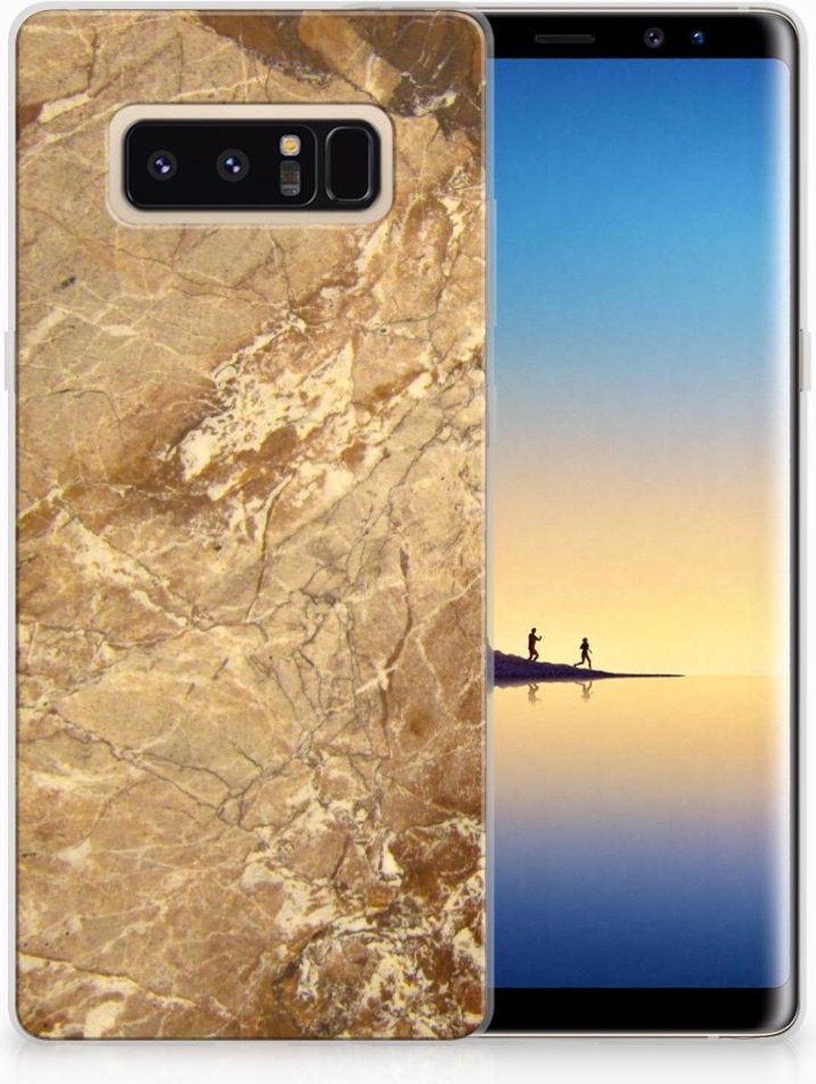 Samsung Galaxy Note 8 TPU Siliconen Hoesje Marmer Creme