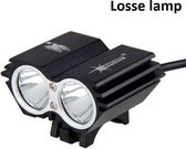 SolarStorm X2 MTB / Race LED phare 2x CREE T6 LED petit mais EXTRÊMEMENT beaucoup de lumière - Connexion USB - (lampe séparée sans alimentation)