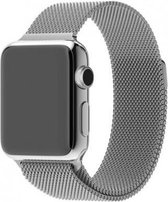 1 Jaar Garantie - DrPhone Apple Watch 38mm Armband -  Milanese Armband - Roestvrij Stalen Armband - Magnetische Sluiting +  Adapter Zilver