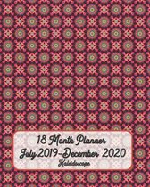 18 Month Planner July 2019-December 2020 Kaleidoscope 8x10