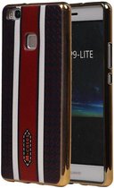 M-Cases Ruit Design TPU Hoesje voor Huawei P9 Lite Bruin