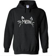 Hippe sweater | Hoodie | I Love Cats | Print Meow | maat XL
