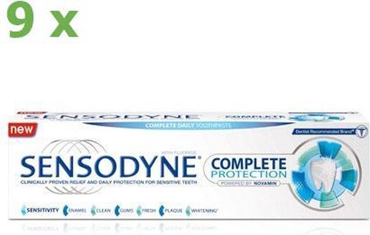 Sensodyne Complete Protection Tandpasta 9 pack