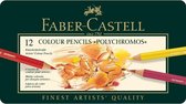 Kleurpotlood Faber Castell Polychromos etui à 12 stuks doos met 3 stuks