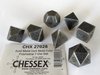 Afbeelding van het spelletje Solid Dark Metal Colour Polyhedral 7-die set CHX 27028