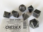 Solid Dark Metal Colour Polyhedral 7-die set CHX 27028