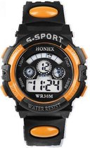 HONIX S-Sport - Horloge - 37 mm - Kunststof - Zwart/Oranje
