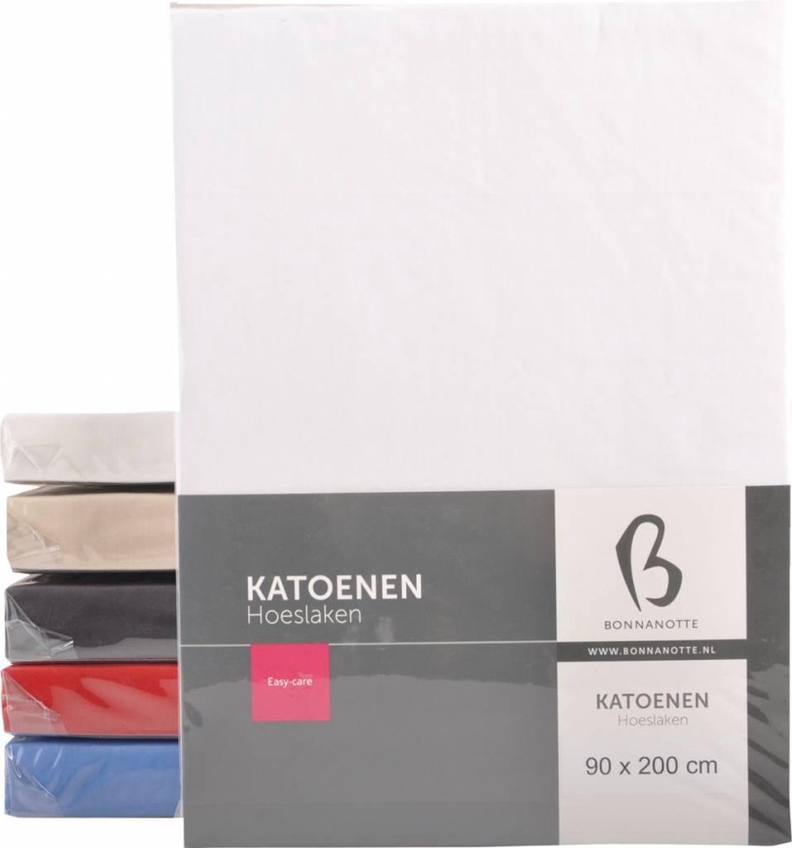 Bonnanotte Hoeslaken Katoen - Helder Wit 160x200