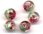 30 Stuks Hand-made Jewelry Beads - Rood met Design