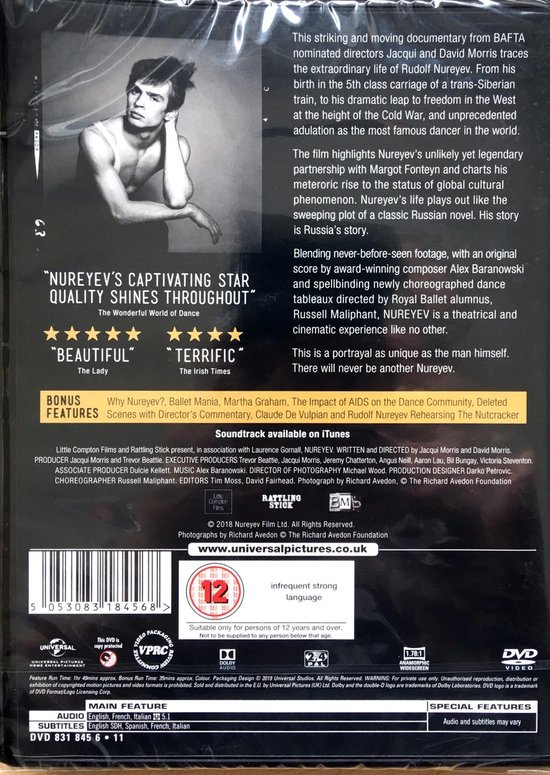 Rudolf Noureev (Nureyev) (2018) [DVD] (Dvd) | Dvd's | bol.com