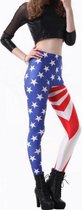 3D Vlaggen Print Legging (Amerika)