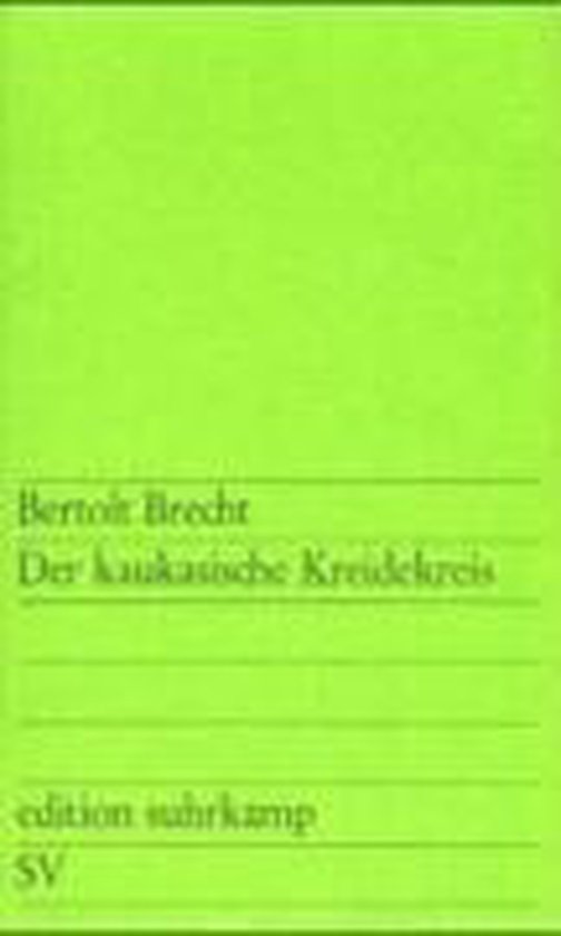 Der Kaukasische Kreidekreis Von Bertolt Brecht Der kaukasische Kreidekreis, Bertolt Brecht | 9783518100318 | Boeken | bol