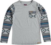 Indian blue stevige grijze longsleeve Maat - 164