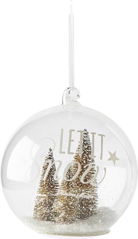 Riviera - Let It Snow Gold Forest Ornament Kerstbal bol.com
