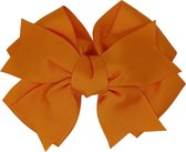 Jessidress Grote Haarstrikje clip van 13 cm - Licht Oranje