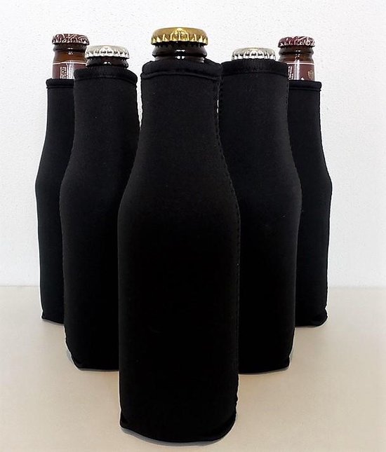 6 st. bierfleshouder- flessen koel houder - bierfles - zwart van LifeGoods — afbeelding 3
