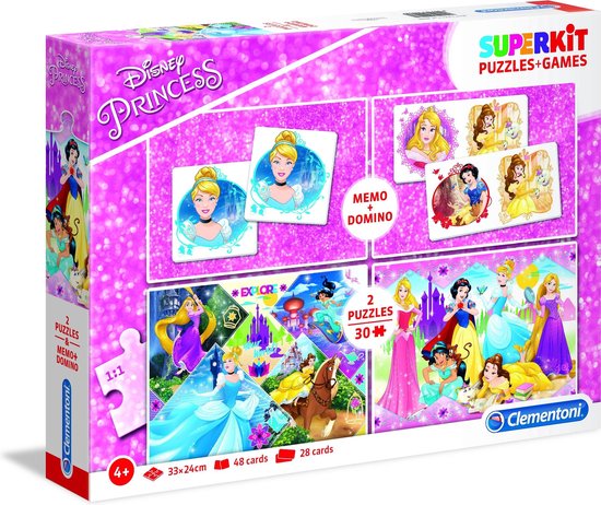 Clementoni - Super kit puzzel en spellen 4in1 - Disney Princess ...