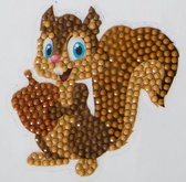Diamond Painting Crystal Art sticker Smiling Squirrel incl. gereedschap