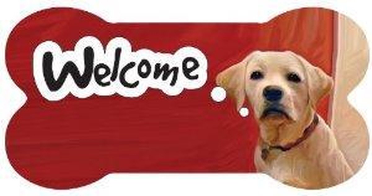 bordje - welcome - beige Labrador