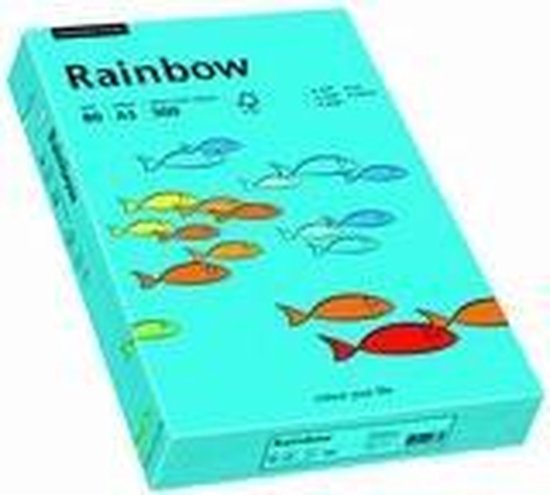 bol.com | Rainbow gekleurd papier A4 160 gram 87 blauw 250 vel