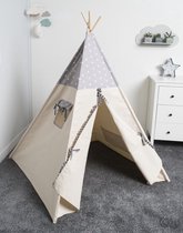 FUJL - Tipi Tent - Speeltent - Wigwam - kinder tipi -  Grey Stars