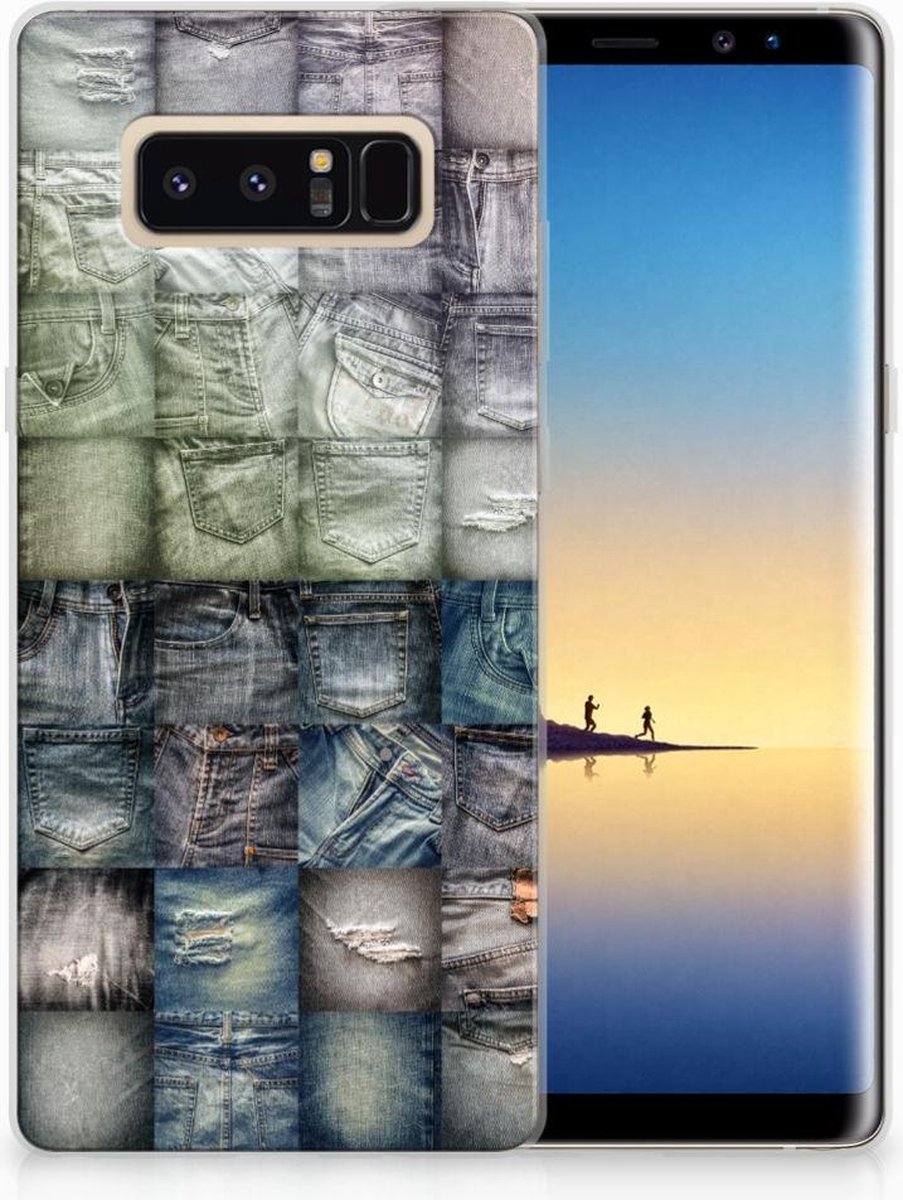 Silicone Back Cover Samsung Galaxy Note 8 Spijkerbroeken