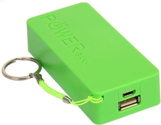 zelf Messing renderen Powerbank 4800 mAh (groen) - Externe Oplader / Nood lader / Batterij / Power  Bank | bol.com
