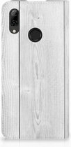 Huawei P Smart (2019) Standcase Hoesje Design White Wood