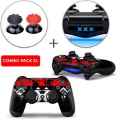 Amsterdam XXX Combo Pack XL - PS4 Controller Skins PlayStation Stickers + Thumb Grips + Lightbar Skin Sticker