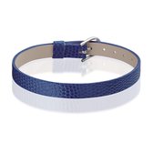 Montebello Armband Anass Donkerblauw - PU Leer - Metaal - Aanpasbaar