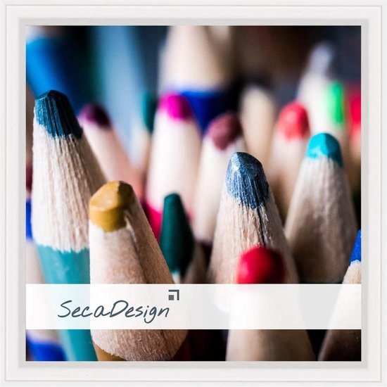 SecaDesign Linea Cadre Photo Bois - Format Photo 20x20 cm - Blanc