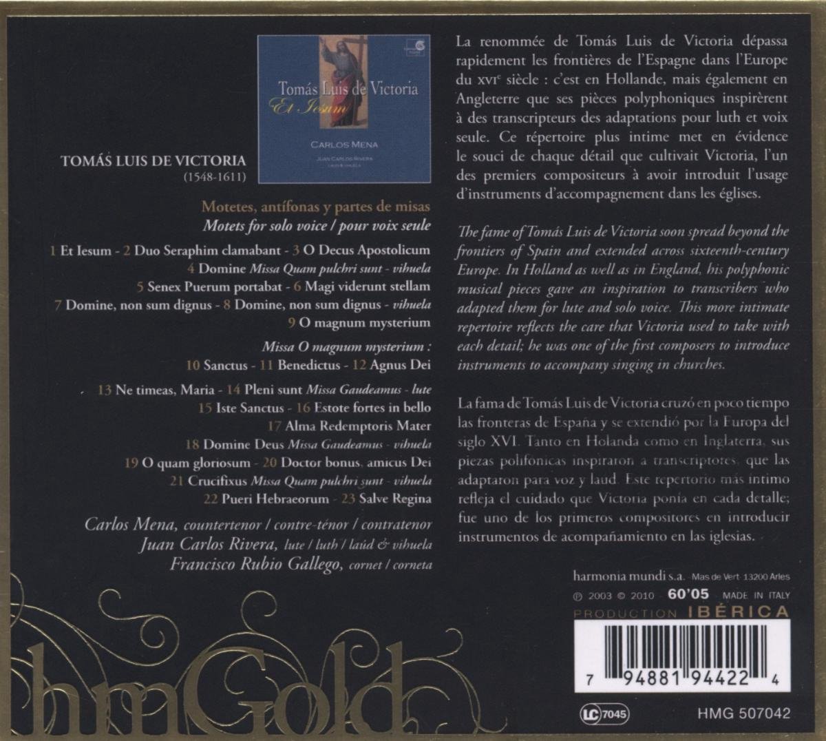 Carlos Mena Motets Pour Voix Seule (CD), Juan Carlos Rivera Muziek