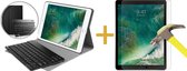 Hoes met Toetsenbord geschikt voor iPad Air 2019 10.5 inch - Book Case Cover en Screenprotector Zwart