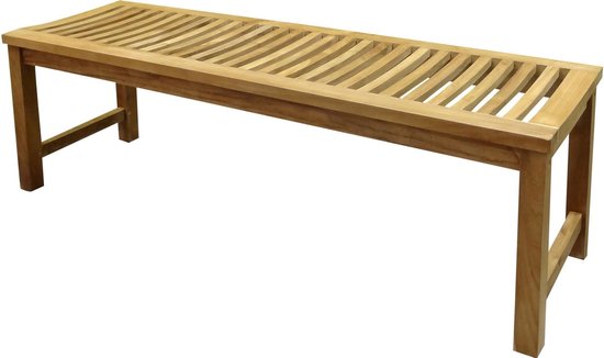 Banc de jardin javanais 150x45xH46 cm teck