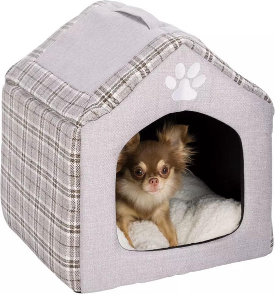 Trixie Relax Iglo Hondenhuis Silas Grijs/Creme - 40X45X40 CM