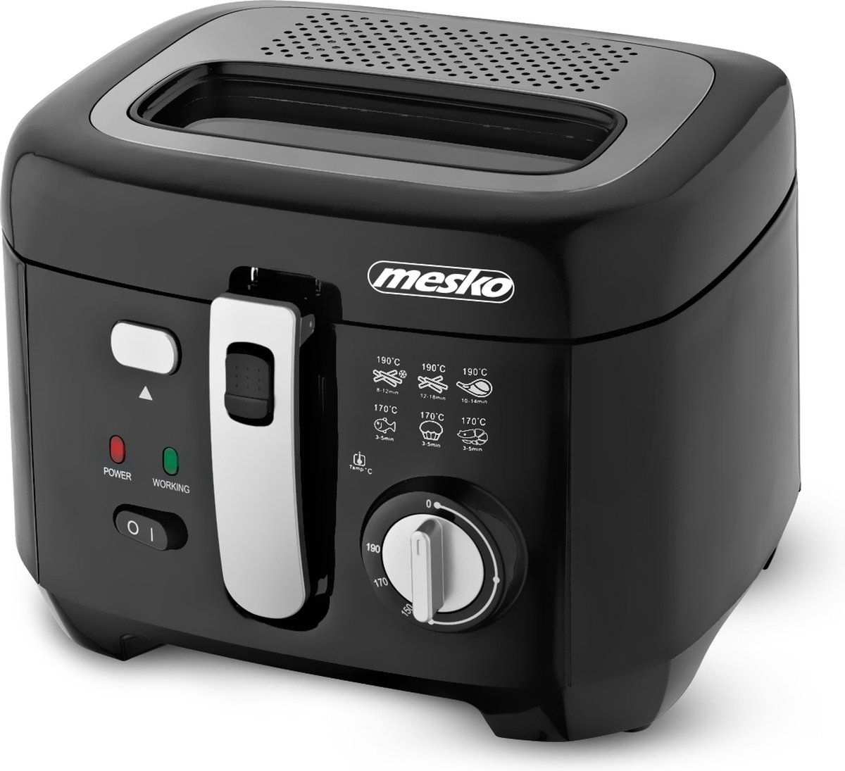 Bol.com Mesko MS 4908 - Frituurpan / 2.5 liter / Antraciet aanbieding