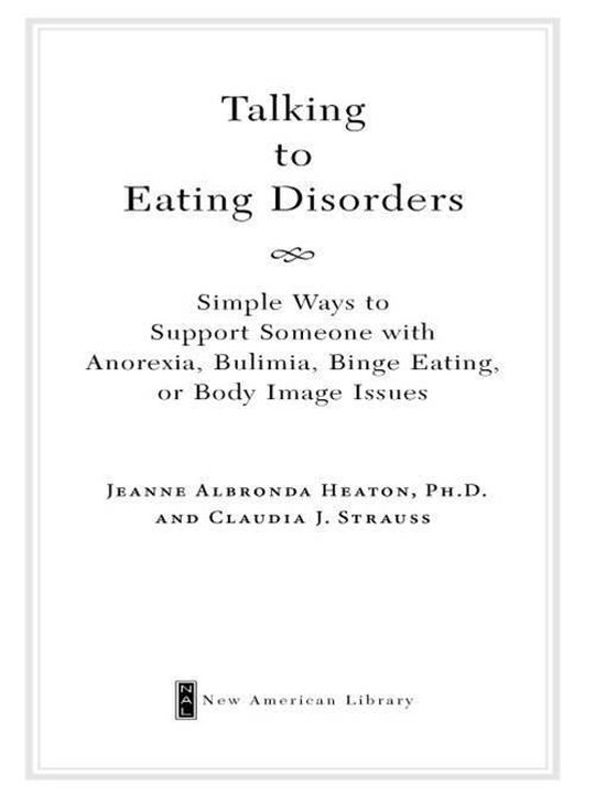 Talking to Eating Disorders - cover