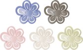 Pt, Hooks Daisy Flower metal 5 assorted colours