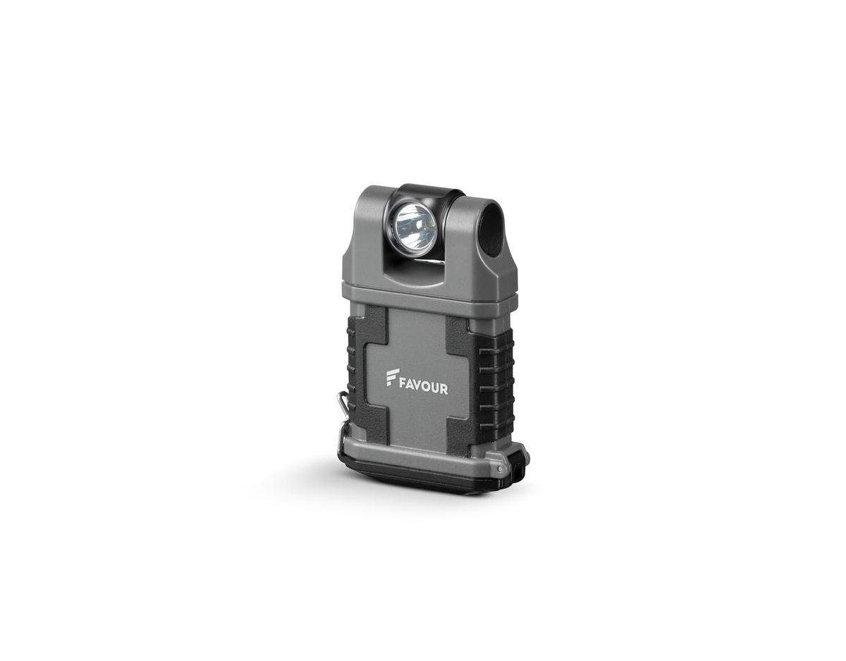 FAVOUR Werklamp EDCLIP grijs en zwart T2342