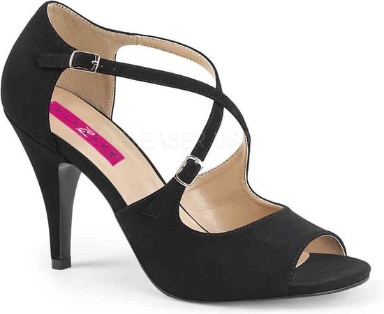 Pleaser Pink Label - DREAM-412 Pumps - Paaldans schoenen - 46 Shoes - Zwart