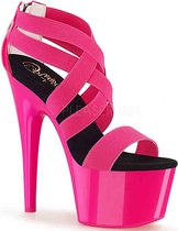Pleaser Sandaal met enkelband, Paaldans schoenen -35 Shoes- ADORE-769UV Paaldans schoenen Roze