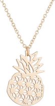 24/7 Jewelry Collection Ananas Ketting - Goudkleurig